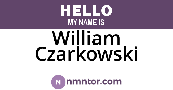 William Czarkowski
