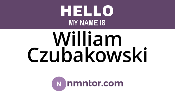 William Czubakowski