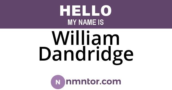 William Dandridge