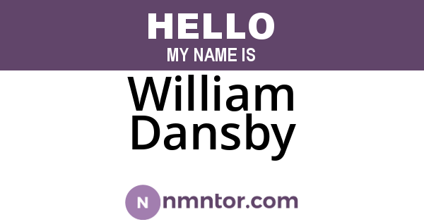 William Dansby