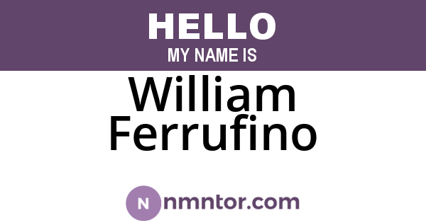 William Ferrufino