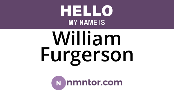 William Furgerson