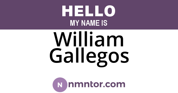 William Gallegos