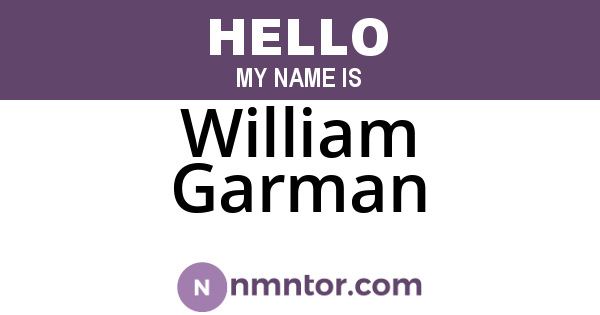 William Garman