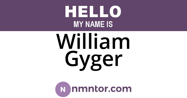 William Gyger