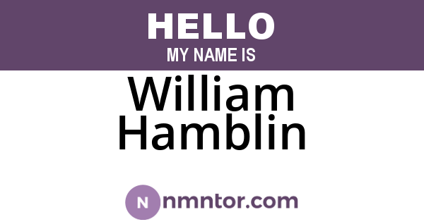 William Hamblin