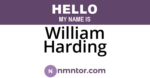 William Harding