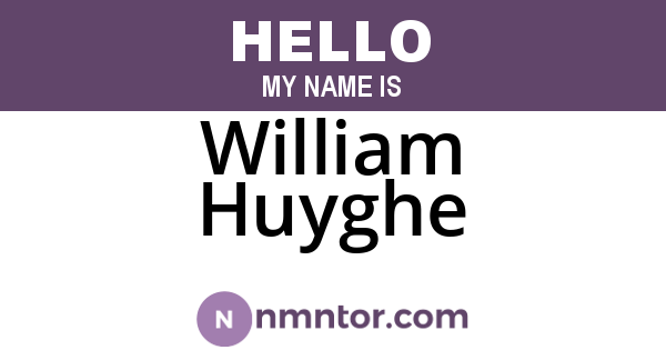 William Huyghe