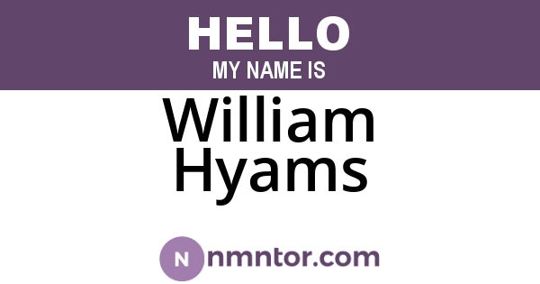 William Hyams