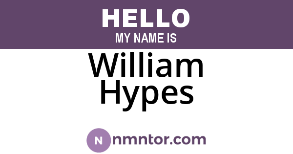 William Hypes