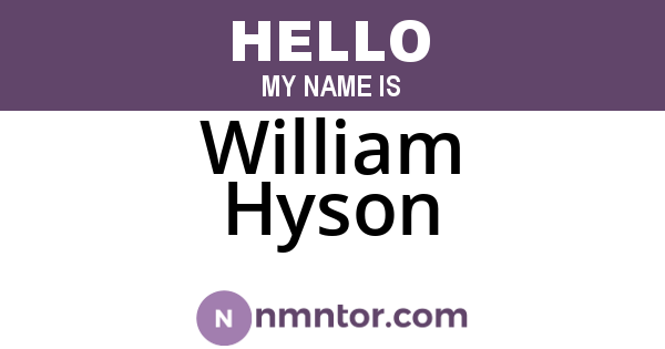 William Hyson