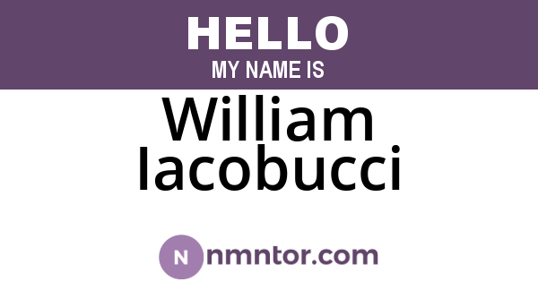 William Iacobucci