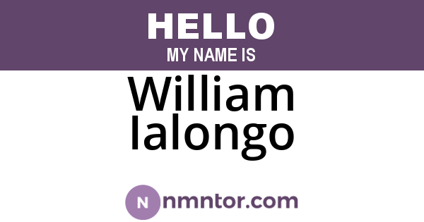 William Ialongo