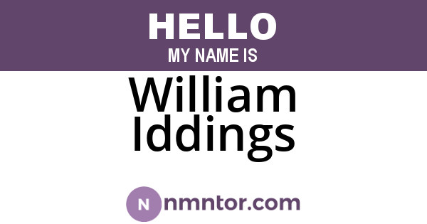 William Iddings