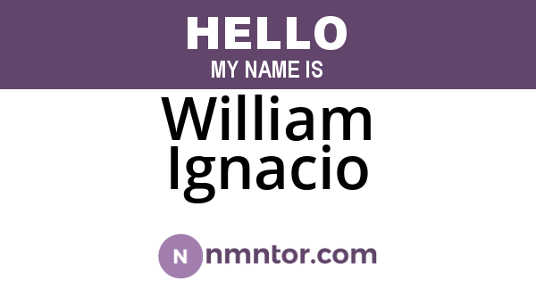 William Ignacio