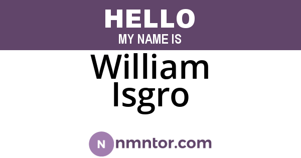 William Isgro