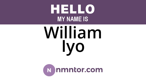 William Iyo