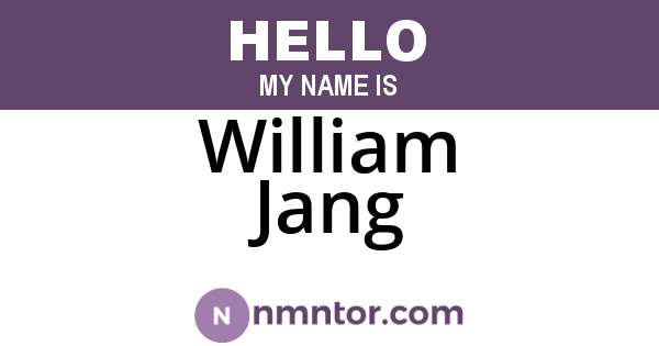 William Jang