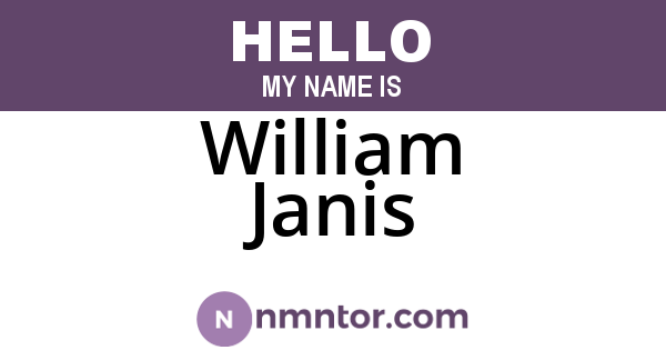William Janis