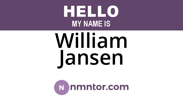 William Jansen