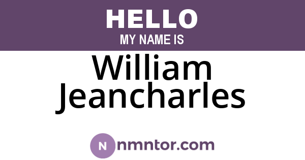 William Jeancharles