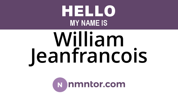 William Jeanfrancois