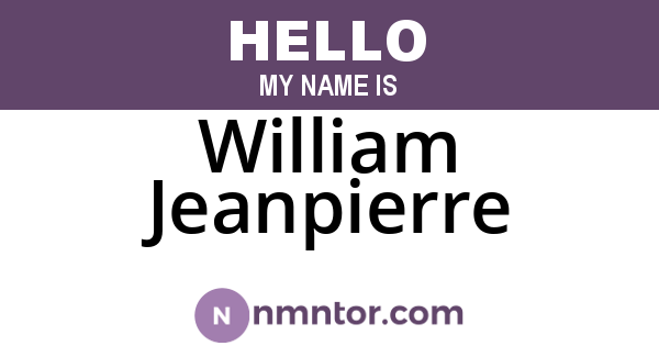William Jeanpierre