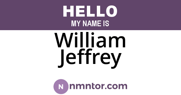 William Jeffrey