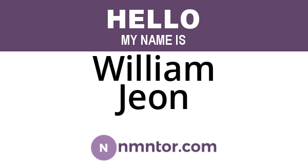 William Jeon