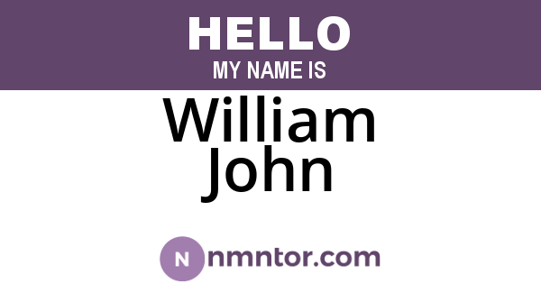 William John