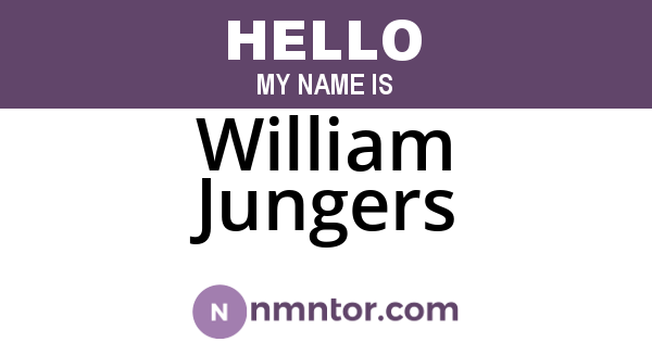 William Jungers