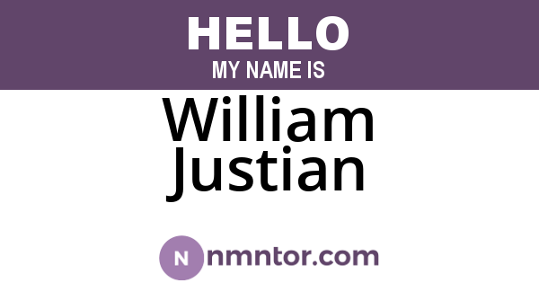 William Justian