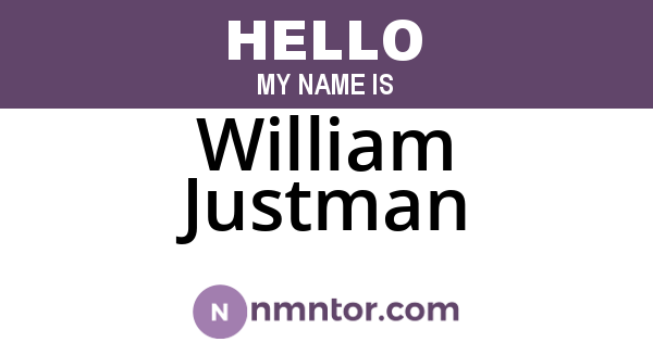 William Justman