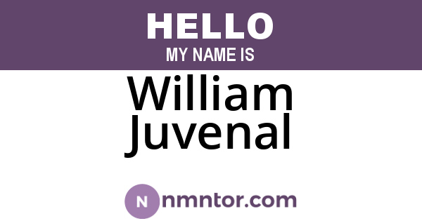 William Juvenal