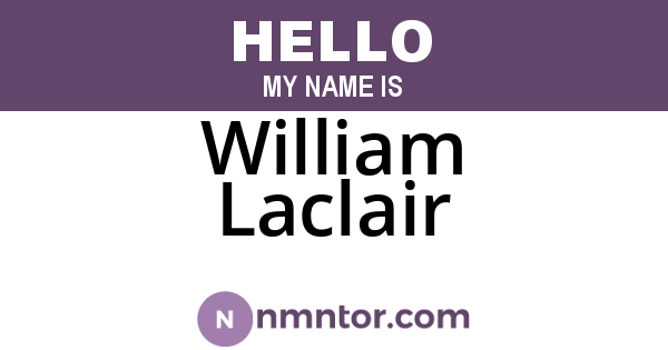 William Laclair
