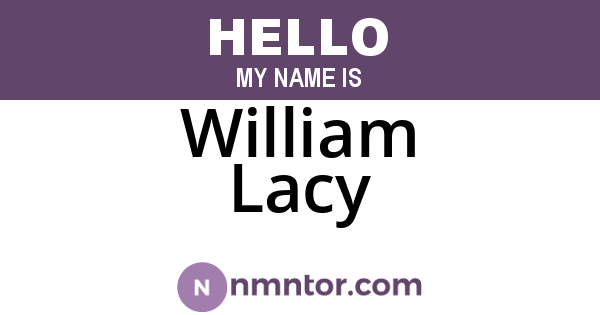 William Lacy
