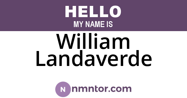 William Landaverde