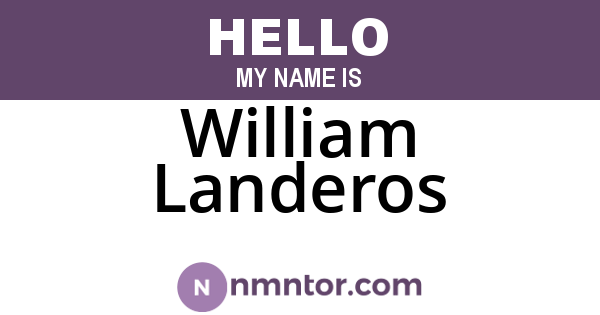 William Landeros