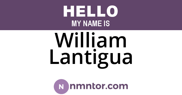 William Lantigua