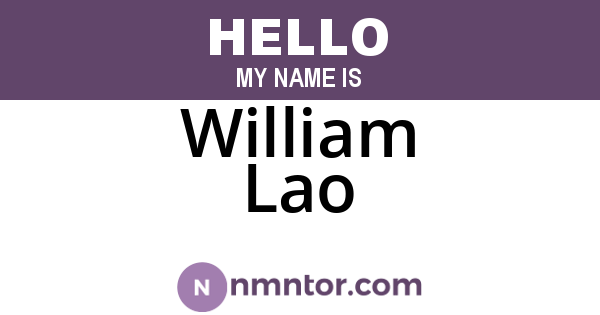 William Lao