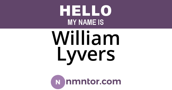 William Lyvers