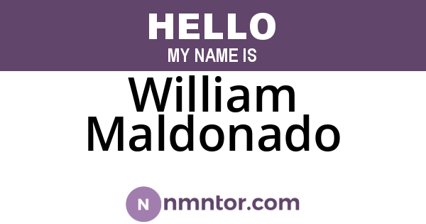 William Maldonado