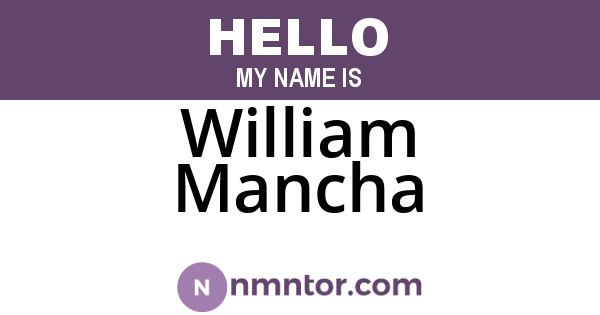 William Mancha