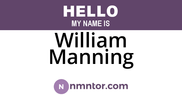 William Manning