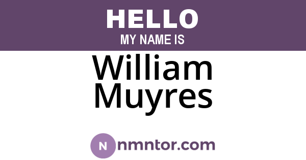 William Muyres