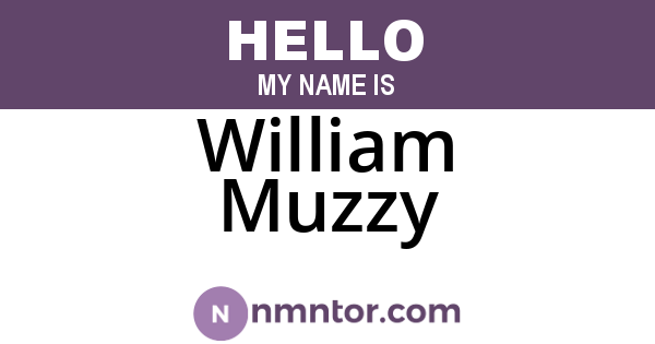 William Muzzy