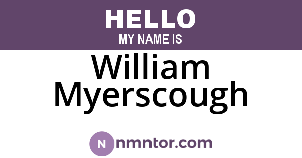 William Myerscough