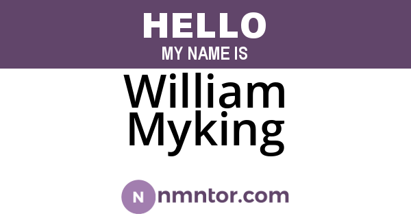 William Myking