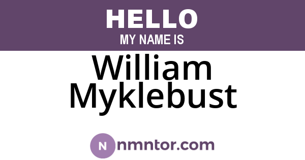 William Myklebust
