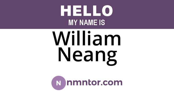 William Neang